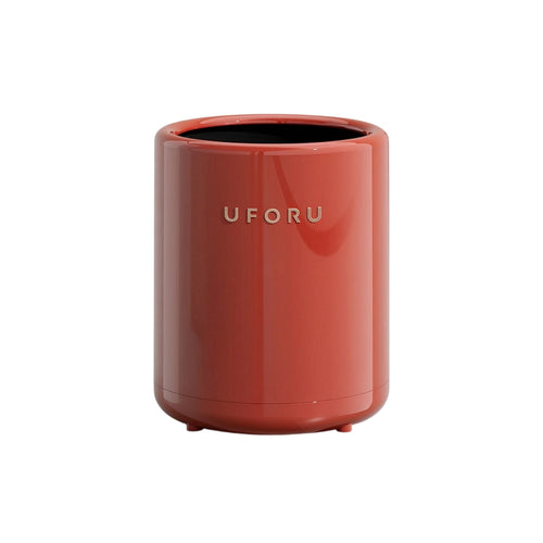 Cylindrical Trash Can Glossy Wastebasket Small Areas for Bathroom, Living Room