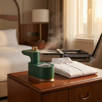 Handheld Garment Steamer Compact Steamer with Ceramic Soleplate Mini Iron Travel-Friendly Dry and Wet for Travelers, Dorm, Home