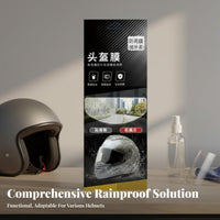 Helmet Visor Rain Film Rainproof Motorcycle Helmet Waterproof Film Anti-Rain Visor Sticker Clear Vision Vehicle Accessory