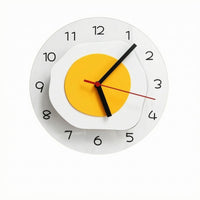 Fried-Egg Wall Clock Round Fried Egg Wall Clock Easy Reading
