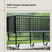 Adjustable Hook Hanging Basket, Balcony Sill Storage Rack, Outdoor Flower Shelf