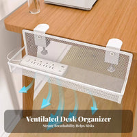Adhesive Slide-in Holder Punch-Free Installation Adhesive Wire Management Tray