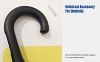 Universal Umbrella Handle Replacement, Curved or Straight Grip, Fits 14mm/10mm/8mm Shafts, Sports Umbrella Accessory