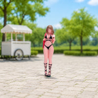 Street-Style Miniature Female Figurine Detailed 1/64 Scale Figure Realistic Miniature People Figure Lifelike for Hobbyists
