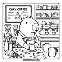 可爱卡皮巴拉涂色书Capybara Coloring Book  卡皮巴拉趣味涂色书