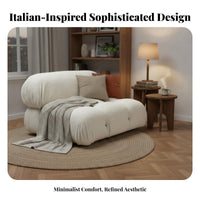 Lowlow-to-the-Ground Block Settee Italian Inspired Configurable Sofa Shaped Foam Filling Minimalist Design for Homeowners