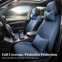 Full Car Seat Cover Set Universal Fit Vehicle Interior Accessory Breathable