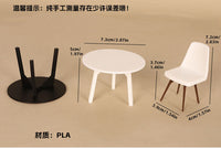 娃娃屋微缩仿真简约家具 桌子椅子台灯风扇模型 OB11场景道具摆件