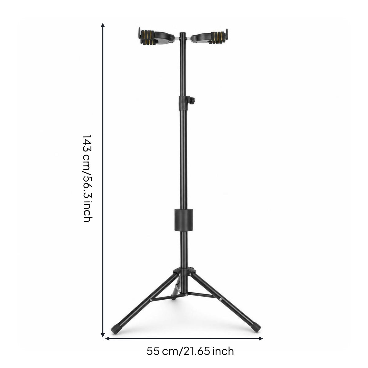 Floor Guitar Stand Non Slip Tripod Guitar Stand Secure for Artists, Home Rehearsal Music Studio