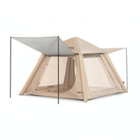 Inflatable Tent with Awning Easy Setup Inflatable Tent with Pump Ventilated for Campers, Family, Camping, Backyard, Festivals