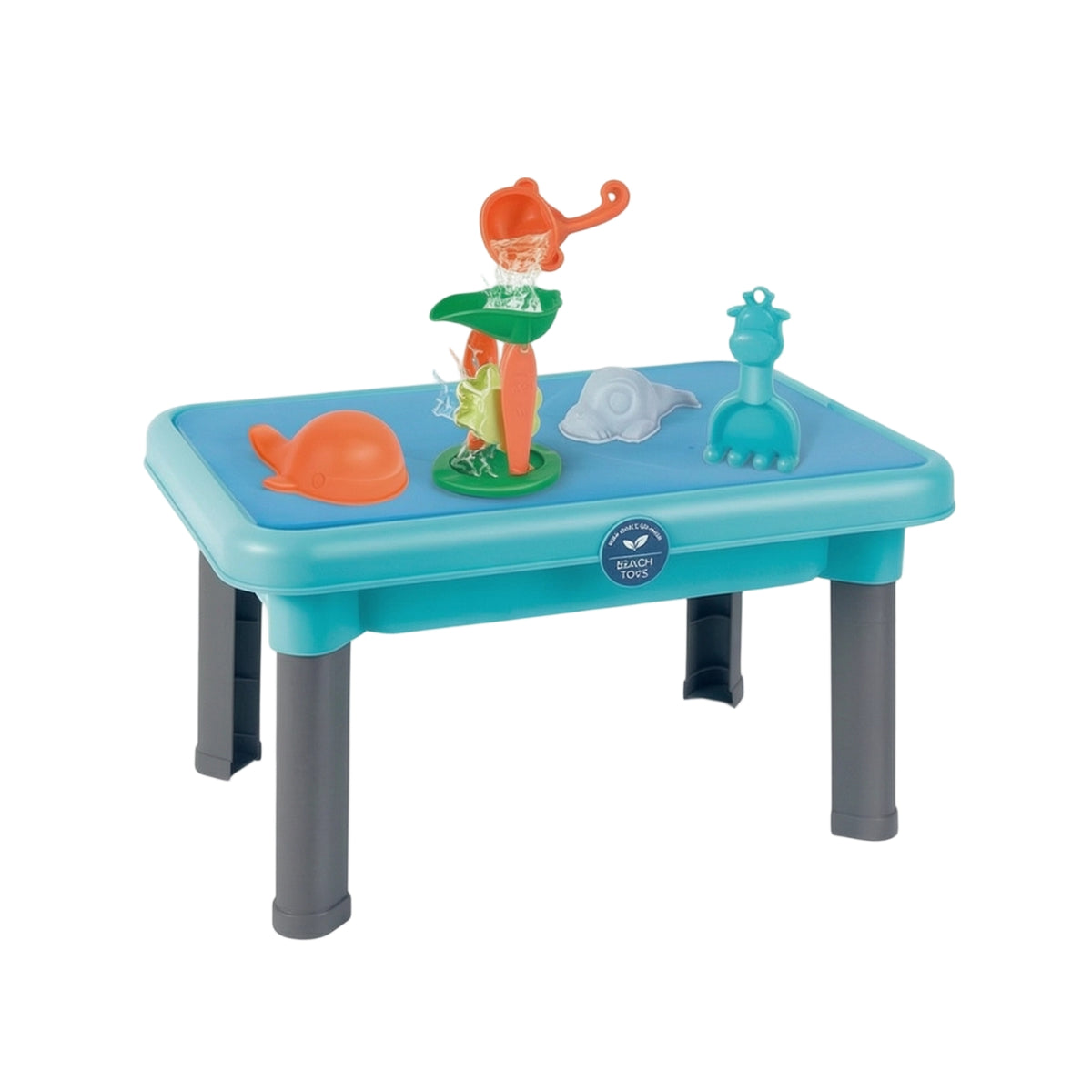 Plastic Beach Table with Accessories Portable Sand and Water Table Compact Toy Hands-on for Children, Garden