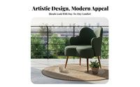 Wabi-Sabi Design Heartrear Armchair Vintage Inspired Accent Chair Comfortable Seating Lounge Seat Thick Cushioning for Readers, Homeowners, Office Workers, Bay opening, Bedroom, perusing alcove, Living Room
