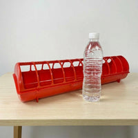 Chicken Feeder, Poultry Feeder, Chick Feeding Trough, Plastic, Easy to Clean, Red