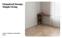 Retractable Vanity and Cabinet Combo Space-Saving Extendable Vanity Set