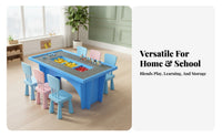 Construction Block Table Youngster Design Multi-Activity Play Table Educational for Preschoolers, Young Children, Childcare Facility, Kindergarten