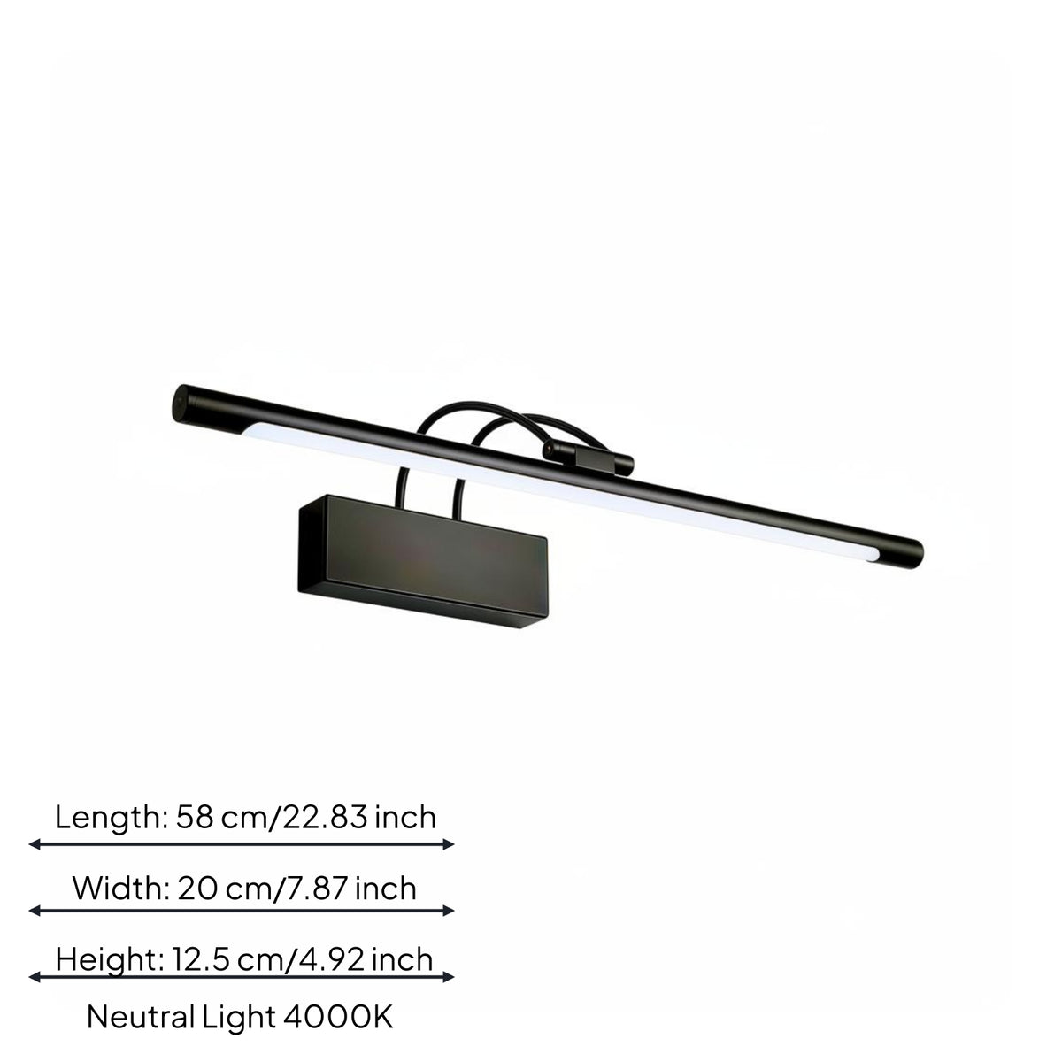 Wall-Mounted Mirror Light Slim LED Mirror Light Iron and PC for Mirrors