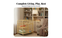 Multimulti-Tier Feline Condo Spacious Design Multimulti-Tier Feline Playpen Multiple Entry Doors Quick Setup for Indoors