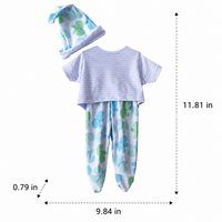 for 45cm Dolls, Rompers Headband Socks & Shoes, Textile Outfit for Pretend Play