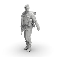 1/72二战英军士兵1/64白模1/35小摆件微缩素体微型兵人3D打印模型