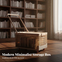 Collapsible Cabinet with casters Front-Opening Doors Storage Container Clear View