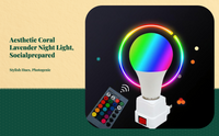 Dimmable LED night light, lavender