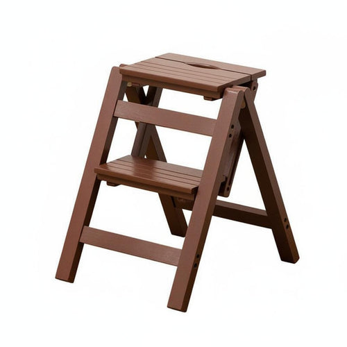 Bamboo Ladder Stool Sturdy Design Folding Ladder Easy Assembly Folding Stool for Library