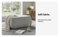 Large Round Upholstered Footrest Nordic Design Pebble-Shaped Pouf Modern Design Plush Feel for Adults, Interior Designers