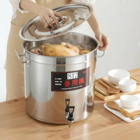 Stainless Steel Spigot Container Versatile Large Water Container with Tap Large Tap Drink Dispenser Easy to Clean for Chefs