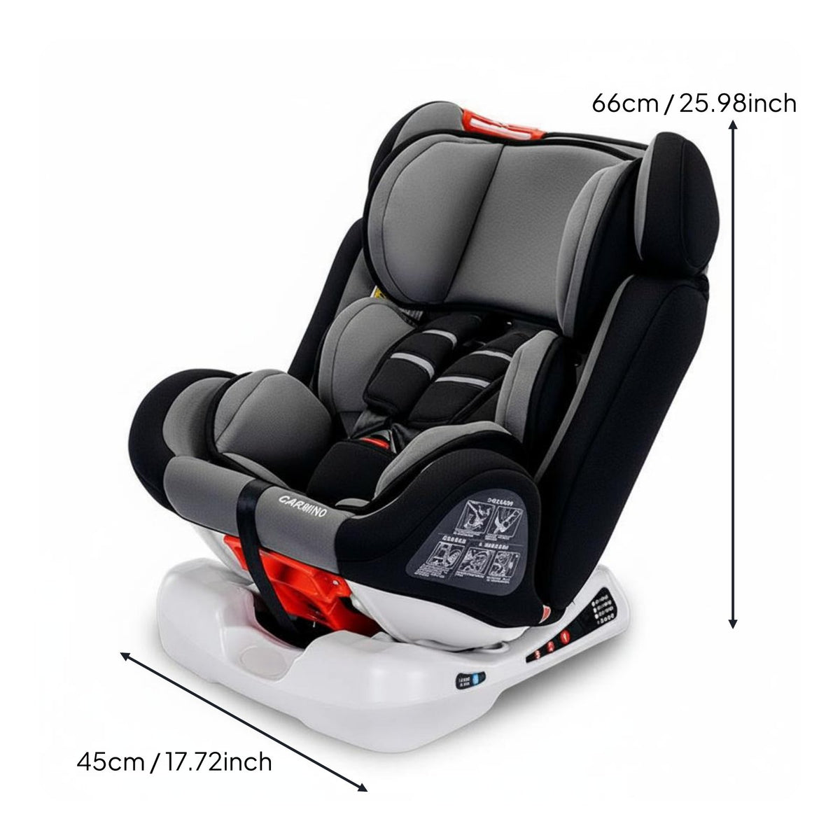 Comfortable Padding Infant to Toddler Car Seat Adjustable Reclining Baby Car Seat Vehicle Anchorage System Compatible for Children