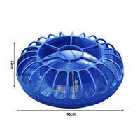 Round Pigeon Feeder Large Capacity Multi-Hole Feeding Trough for Aviary