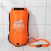 Aquatic Buoy Dry Bag Waterproof Storage Double Tow Buoy Swimming Safety Buoy Adjustable Waist Belt Inflatable Aquatic Buoy