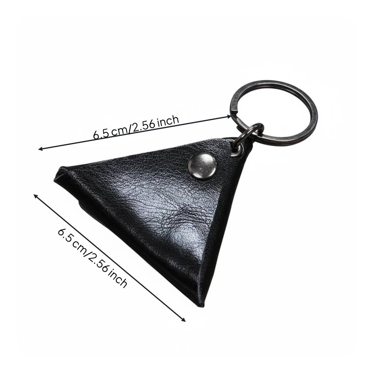 Leather Guitar Pick Holder Keychain Fashionable Design Guitar Pick Pouch Key Keychain Great Gift Idea Triangle Plectrum Case for Artists