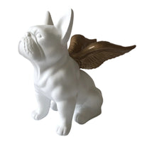 Dog Angel Figurine Sculpted Dog Figurine with Wings Sturdy for Bedroom, Shelf