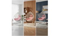 Indoor Hanging Egg Chair with Stand Single-Person Egg Swing Chair with Stand Comfortable Furniture Modern for Living Room