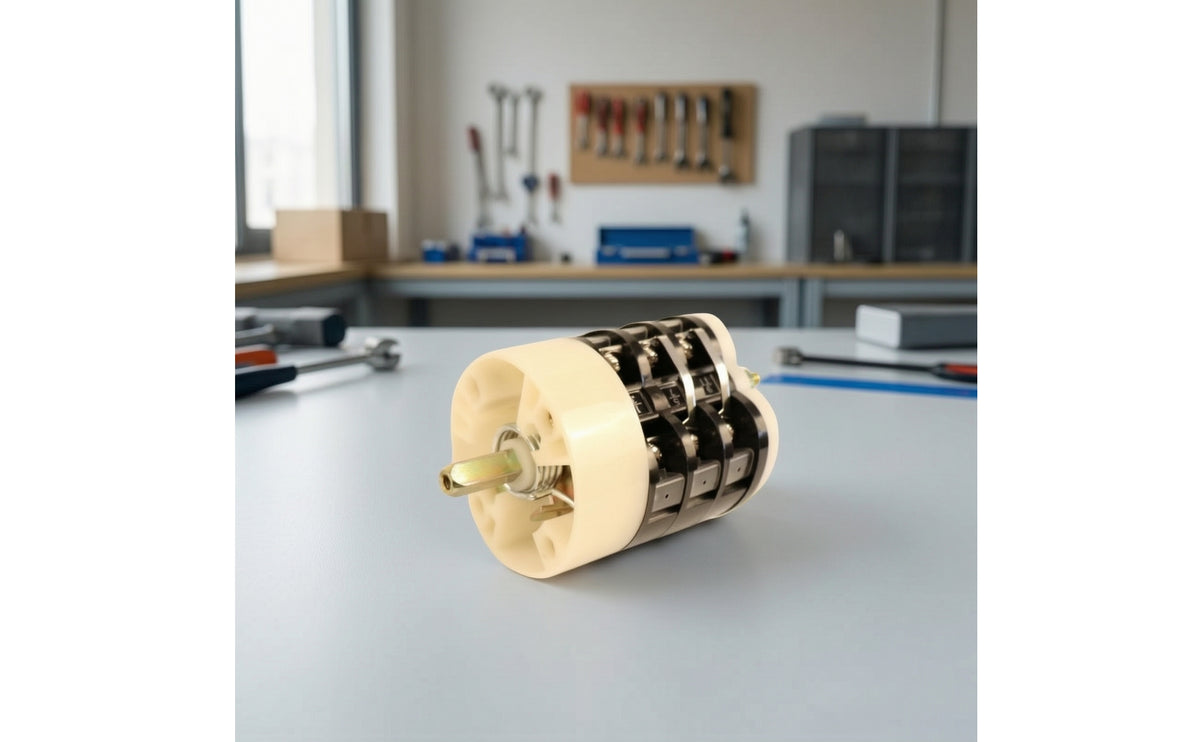 16A Rotary Switch with Screw Terminals Compact Reversing Rotary Switch Heavy-Duty High-Conductivity for Electricians