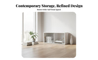 Multi-Compartment storage shelf Sturdy Construction Lowheight configurable Cabinet
