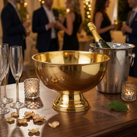 Stainless Steel Ice Bin Mirror Finish Champagne Bowl Chilling Drinks