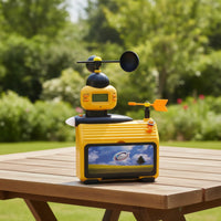 STEM Toy Weather Station Portable Weather Station with Anemometer Handheld Science Kit Interactive for Children, Students, Classroom, Homeschool