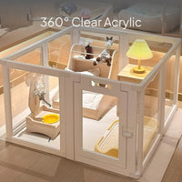 Acrylic Pet Playpen Transparent Dog Fence Indoor Use