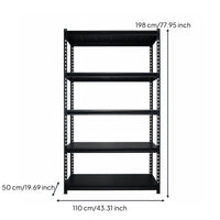 L-Shaped Corner Shelf Space-Saving Multi-Layer Metal Rack Easy Assembly Heavy Duty Warehouse Shelving for Basement, Living Room, Bedroom