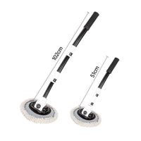Highly Absorbent Telescopic Car Wash Brush Wet and Dry Use Long Handle Car Cleaning Mop Detachable Head Automotive Accessory