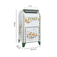 Standing Post Box Vintage Design Iron Post Box Rustic Allure