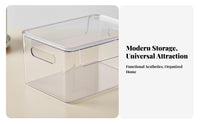 Clear Box with Handles transparent Design Clear Handled Storage Box for Families