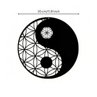 Yin Yang Metal Wall Decor 3D Effect Yin-Yang Wall Decoration Easy to Hang for Office