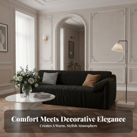 Luxurious Deep-Seat Couch French Retro Design Deep Seat Cushiony Couch Skin-Friendly Sofa for Business Owners, Apartment Dwellers, Boutique, Lounging