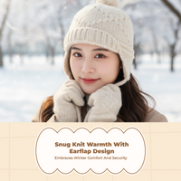 Women's Knit Winter Hat Earflap, Warmth, Relaxed Design