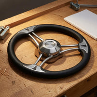 Stainless Steel Steering Wheel Resistant Stainless Steel Boat Wheel Smooth Nautical Steering Station