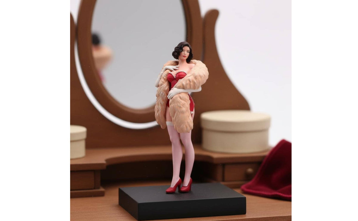 Diorama Character Model Highly Detailed Miniature Woman Figurine Elegant Pose Painted Female Figure for Collectors, Hobbyists, Desktop Decoration