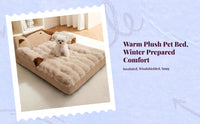 Dog Bed, Removable Cover, Calming Pet Sofa, Non-Slip, Warm