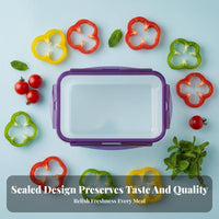 5L Rectangular Food container Large Capacity Storage Box Included for Meal Preppers